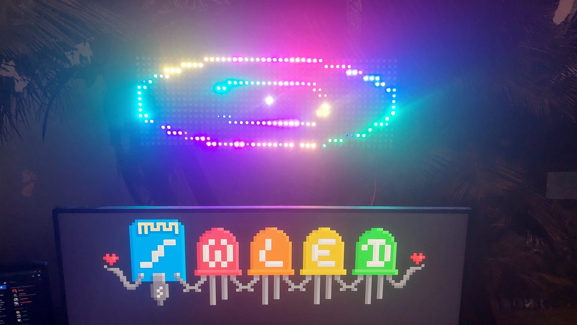 LED panel above my monitor!